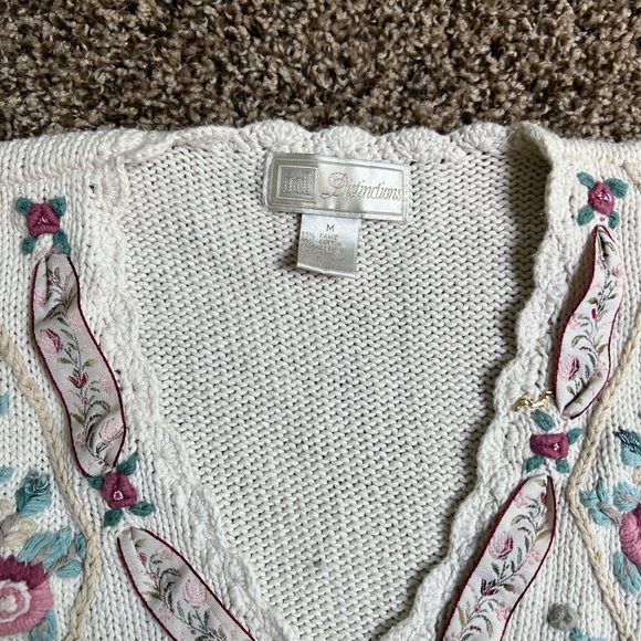 coquette vintage knit sweater floral vest 🎀💖🌸💝 - Picture 7 of 12